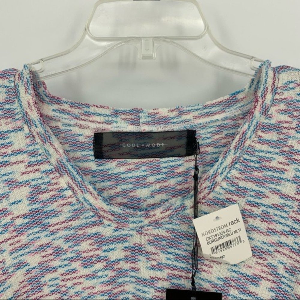 Code Mode Multi Color V Neck Sweater Small - Picture 6 of 10